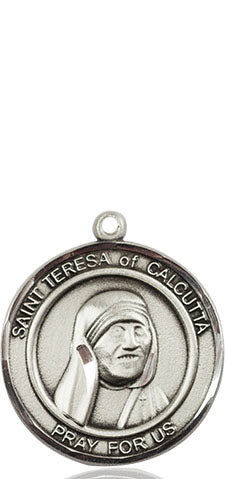 Extel Medium Round Pewter St. Teresa of Calcutta Medal Pendant, Made in USA