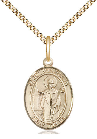 Extel Medium Oval 14Kt Gold Filled St. Wolfgang  with 18" chain, Made in USA
