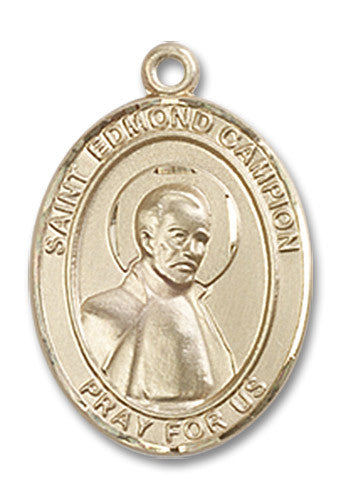 Extel Medium Oval 14kt Gold Filled St. Edmund Campion Medal, Made in USA