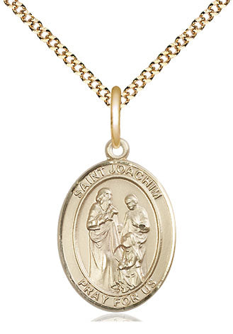 Extel Medium Oval 14Kt Gold Filled St. Joachim  with 18" chain, Made in USA