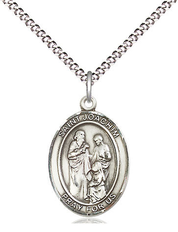 Extel Medium Oval Pewter St. Joachim Pendant with 18" chain, Made in USA