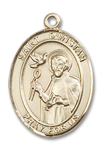Extel Medium Oval 14kt Gold Filled St. Dunstan Medal, Made in USA