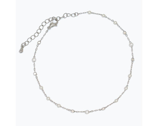 Anklet-Silver and Pearl Stations