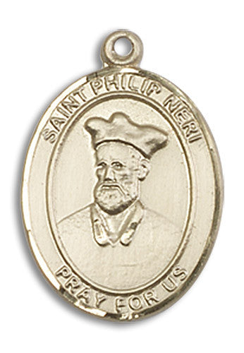 Extel Medium Oval 14kt Gold Filled St. Philip Neri Medal, Made in USA