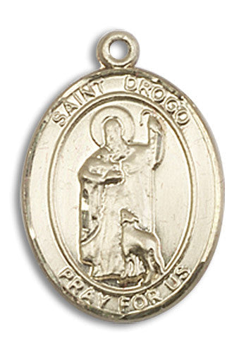 Extel Medium Oval 14kt Gold Filled St. Drogo Medal, Made in USA