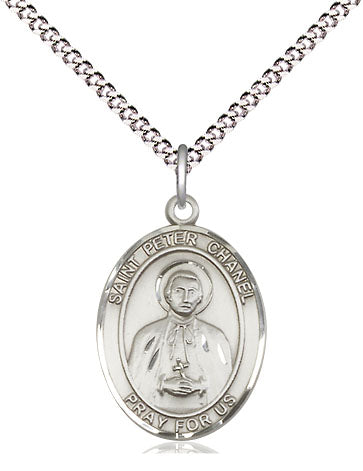 Extel Medium Oval Pewter St. Peter Chanel Pendant with 18" chain, Made in USA