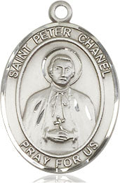 Extel Medium Oval Pewter St. Peter Chanel Pendant with 18" chain, Made in USA
