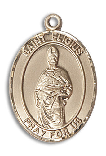 Extel Medium Oval 14kt Gold Filled St. Eligius Medal, Made in USA
