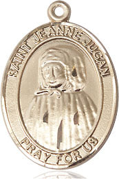 Extel Medium Oval 14kt Gold Filled St. Jeanne Jugan Pendant with 18" chain, Made in USA