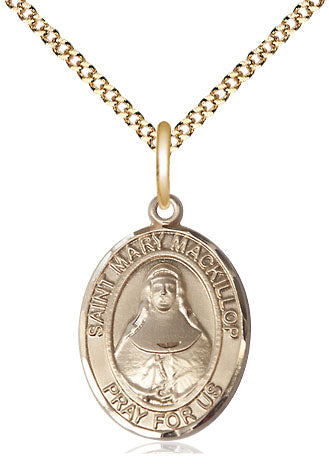 Extel Medium Oval 14kt Gold Filled St. Mary Mackillop Pendant with 18" chain, Made in USA