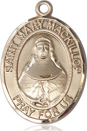Extel Medium Oval 14kt Gold Filled St. Mary Mackillop Medal, Made in USA
