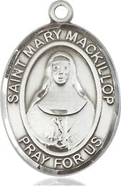 Extel Medium Oval Pewter St. Mary Mackillop Pendant with 18" chain, Made in USA