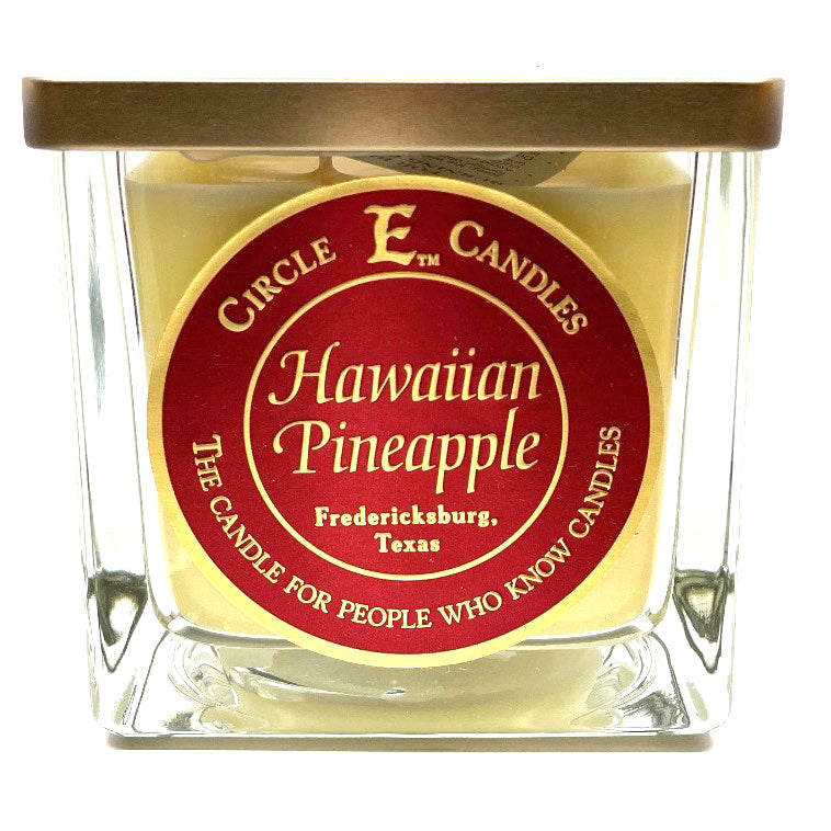 Circle E Candles, Hawaiian Pineapple Scent, Large Size Jar Candle, 43oz, 4 Wicks