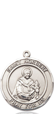 Extel Medium Round Pewter St. Norbert of Xanten Medal Pendant, Made in USA