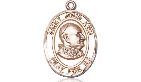 Extel Medium Oval 14kt Gold Filled St. John XXIII Medal, Made in USA