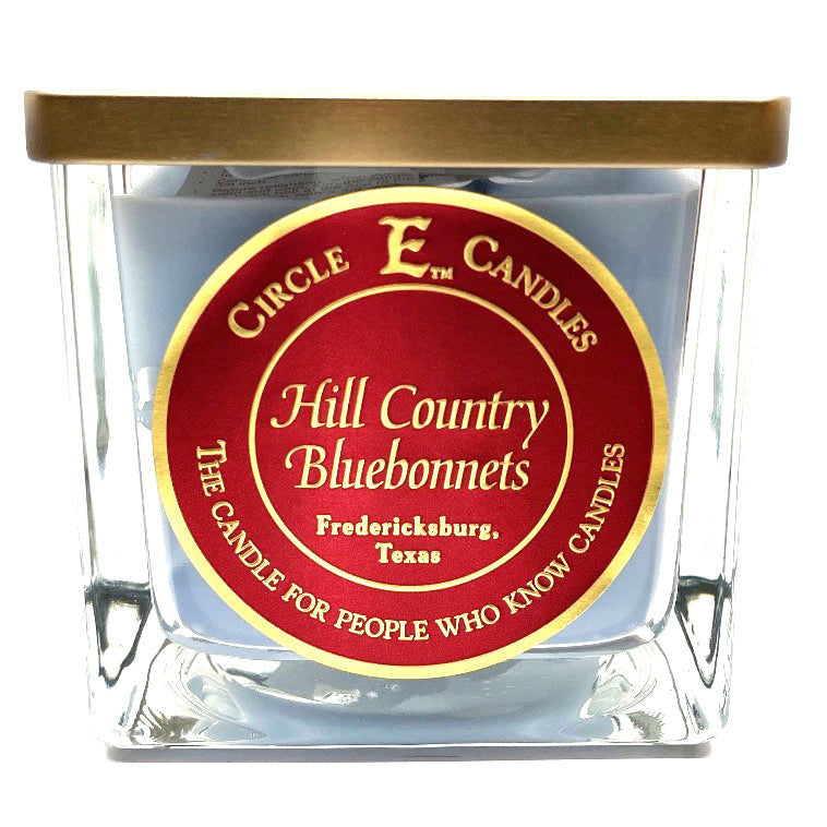Circle E Candles, Hill Country Bluebonnets Scent, Large Size Jar Candle, 43oz, 4 Wicks