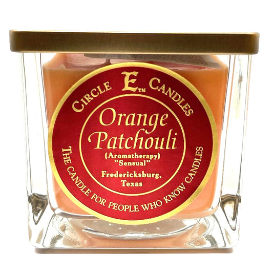 Circle E Candles, Orange Patchouli Scent, Large Size Jar Candle, 43oz, 4 Wicks