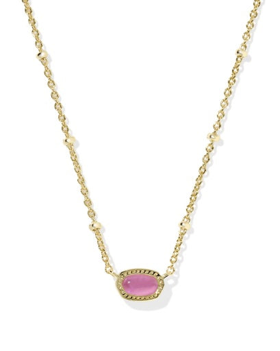 MINI ELISA SATELLITE SHORT PENDANT NECKLACE GOLD AZALEA ILLUSION
