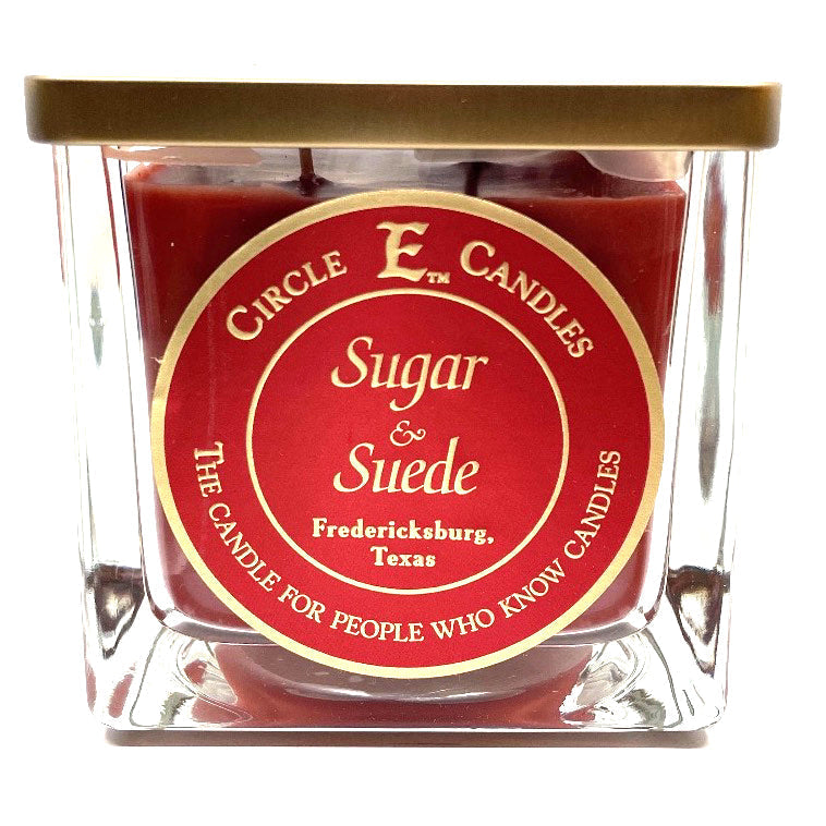 Circle E Candles, Sugar and Suede Scent, Large Size Jar Candle, 43oz, 4 Wicks