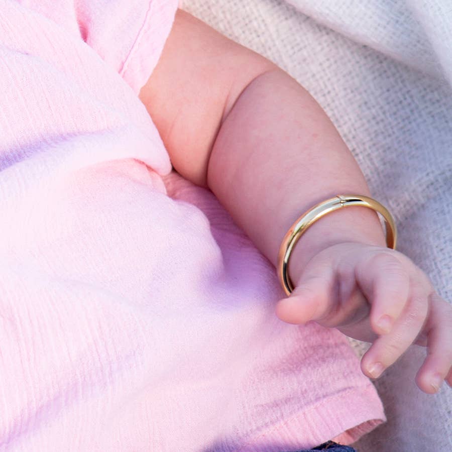 Gold Classic Bangle for Baby & Kids Small 0-12m Jewelry