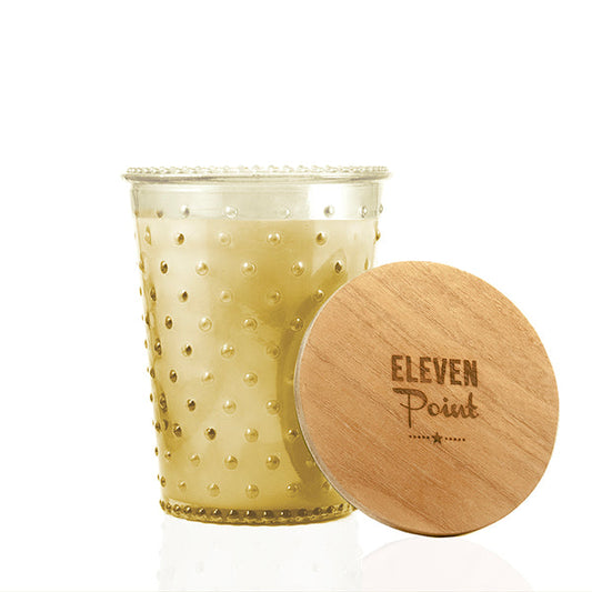 Eleven Point Candles, Genuine Scent, Butter Hobnail Jar