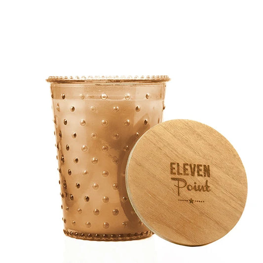 Eleven Point Candles, Pumpkin Please Scent, Caramel Hobnail Jar