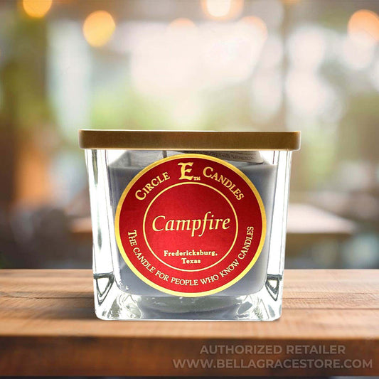 Circle E Candles, Campfire, Medium Size Jar Candle, 22oz, 2 Wicks