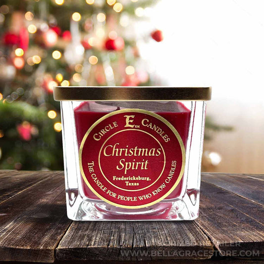Circle E Candles, Christmas Spirit, Small Size Jar Candle, 8oz, 1 Wick