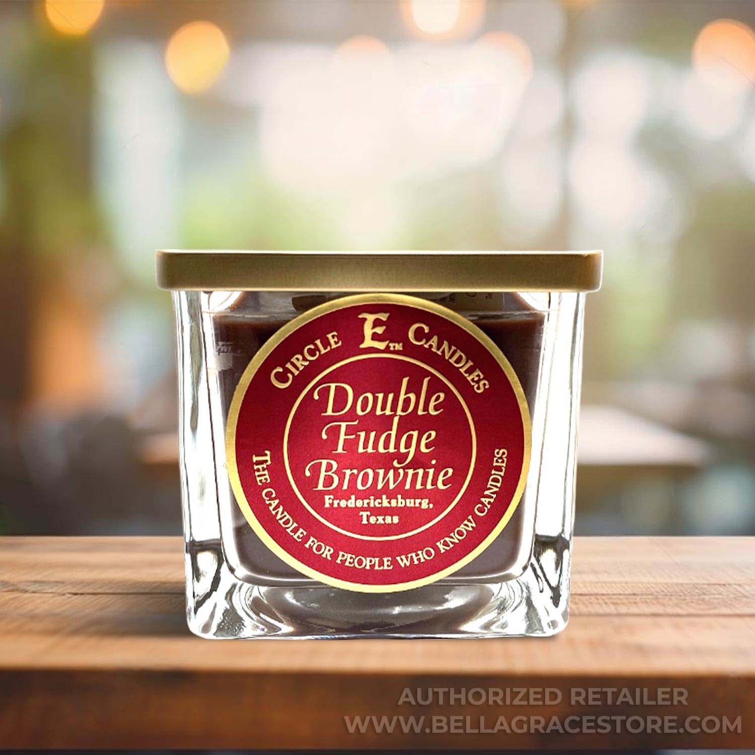 Circle E Candles, Double Fudge Brownie Scent, Small Size Jar Candle, 8oz, 1 Wick