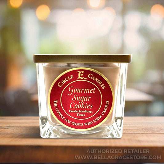 Circle E Candles, Gourmet Sugar Cookies Scent, Small Size Jar Candle, 8oz, 1 Wick