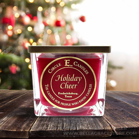 Circle E Candles, Holiday Cheer, Small Size Jar Candle, 8oz, 1 Wick
