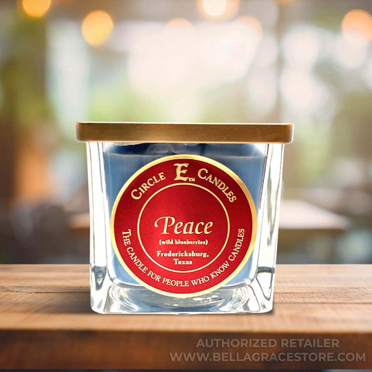 Circle E Candles, Peace Scent, Small Size Jar Candle, 8oz, 1 Wick