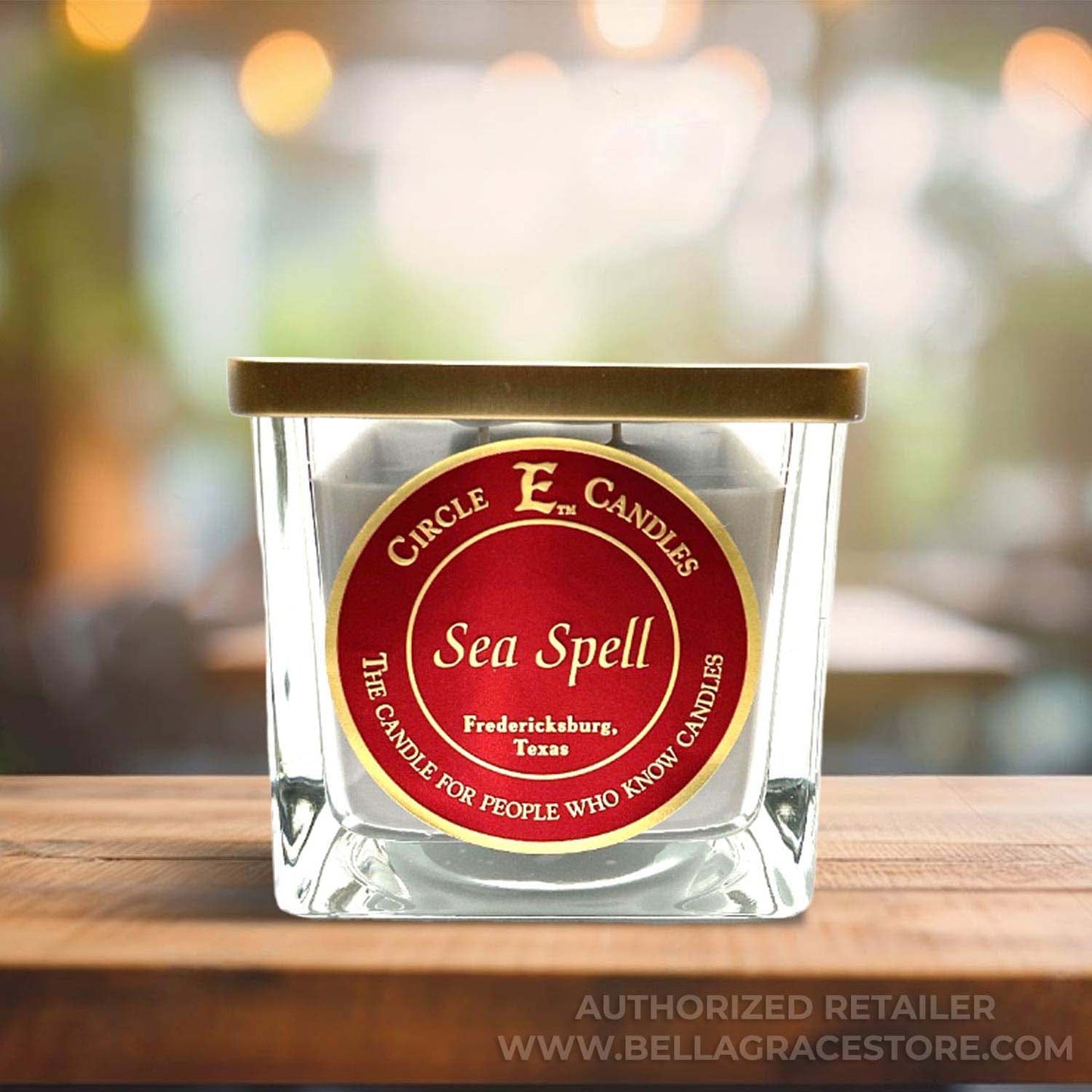 Circle E Candles, Sea Spell Scent, Small Size Jar Candle, 8oz, 1 Wick
