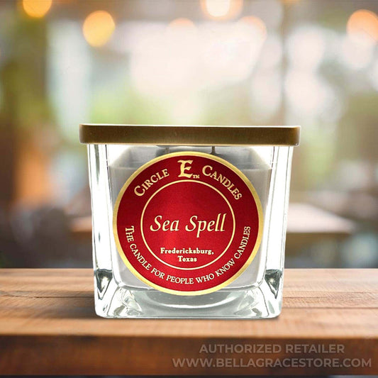 Circle E Candles, Sea Spell Scent, Large Size Jar Candle, 43oz, 4 Wicks