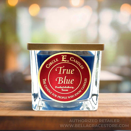 Circle E Candles, True Blue Scent, Medium Size Jar Candle, 22oz, 2 Wicks