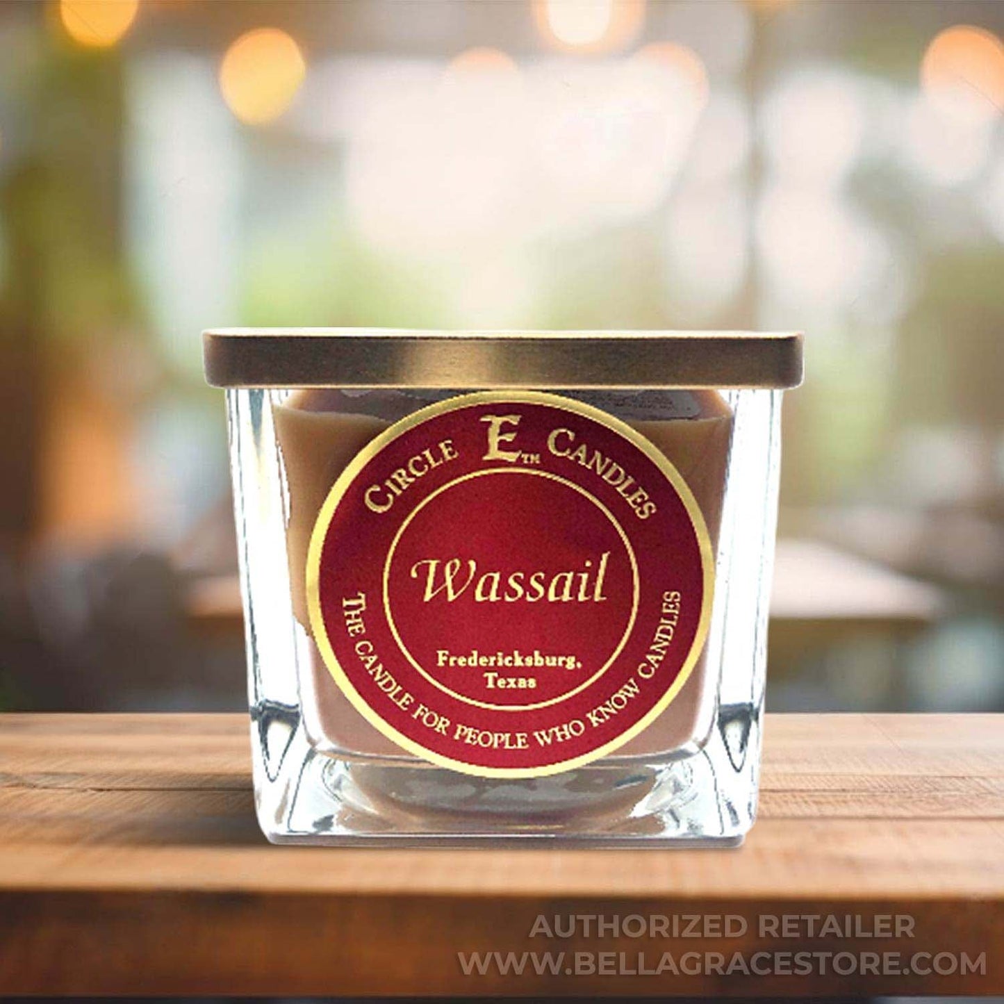 Circle E Candles, Wassail Scent, Small Size Jar Candle, 8oz, 1 Wick