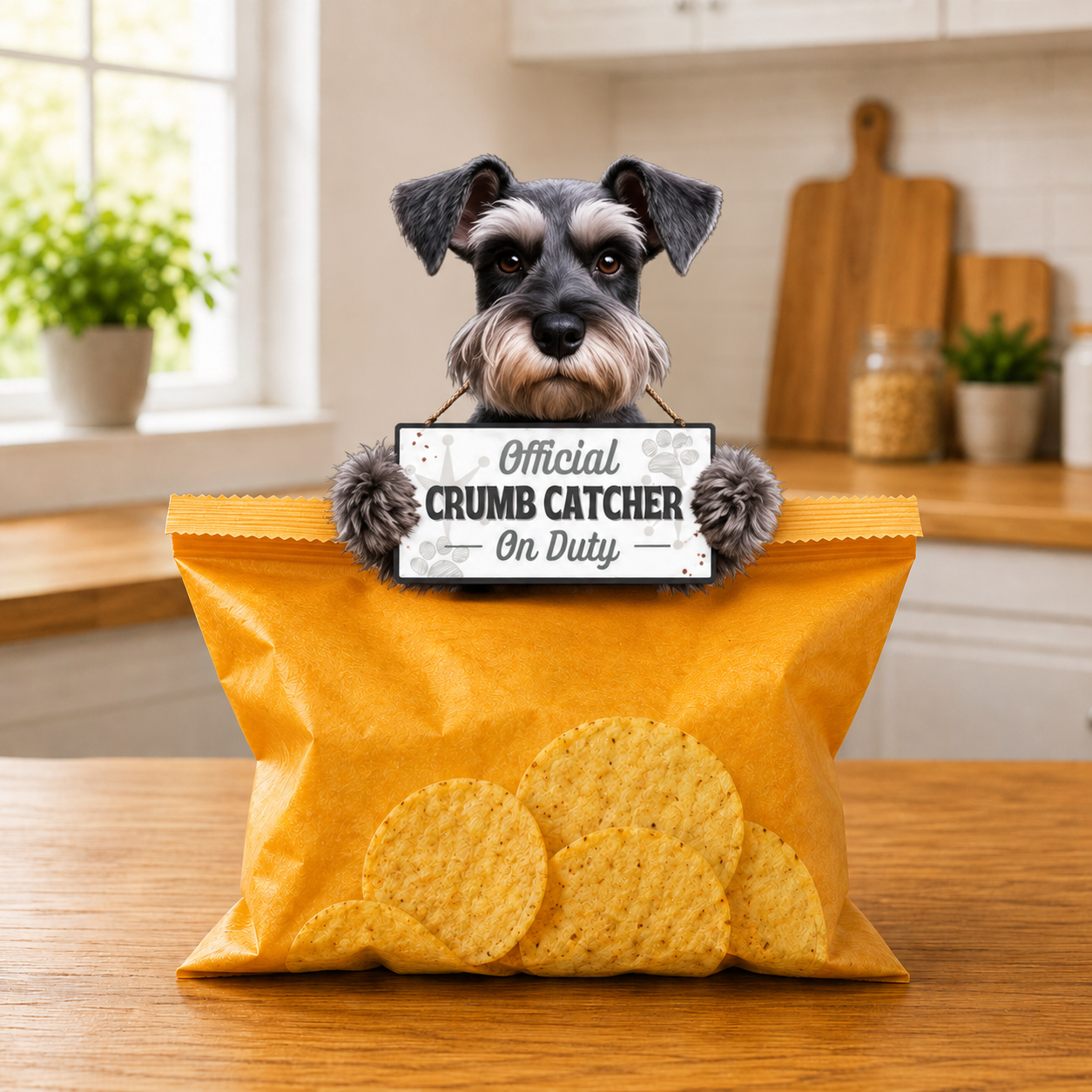 Schnauzer, Uncropped, Chip clip