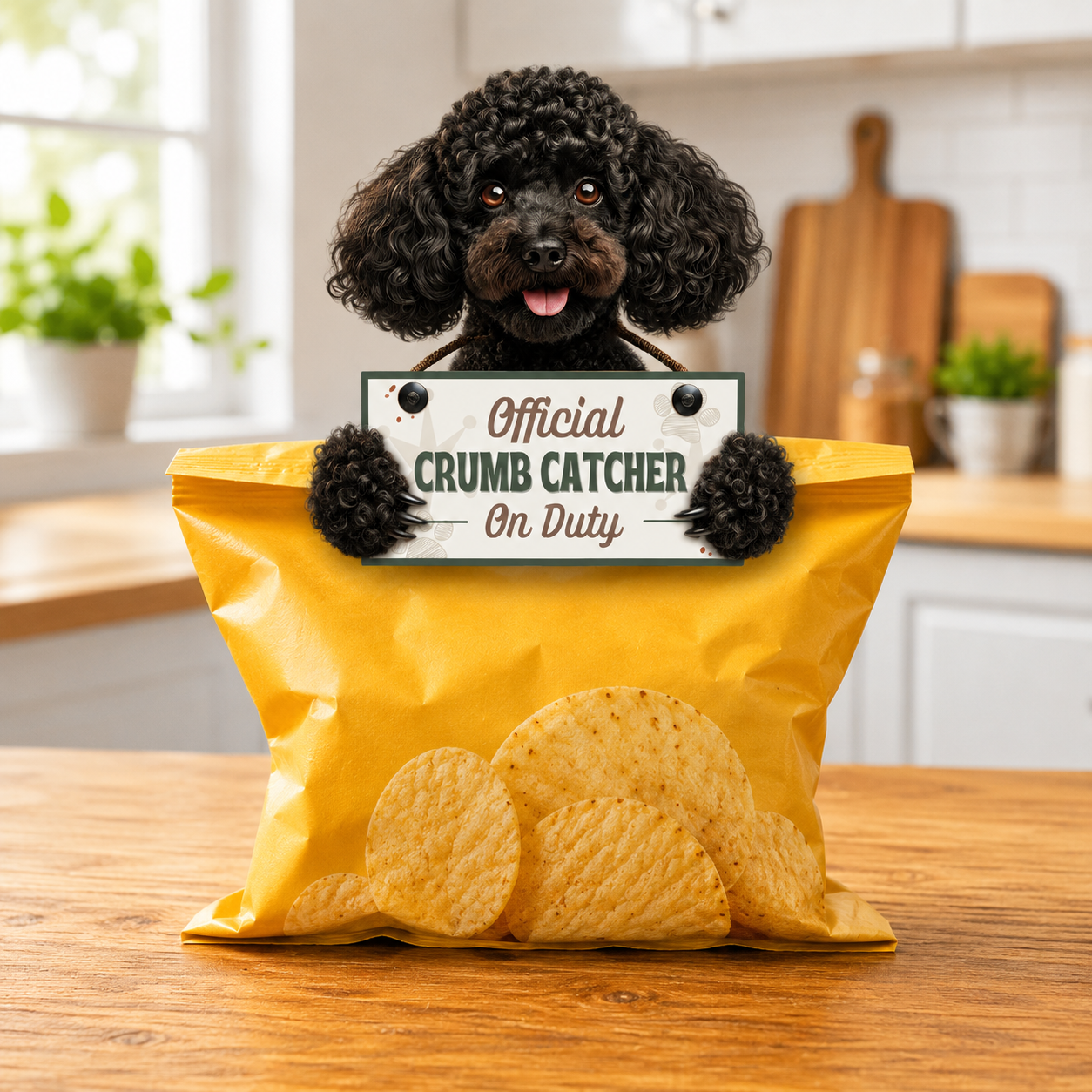 Poodle, Black, Chip clip
