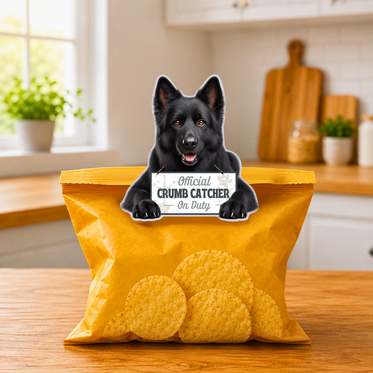 German Shepherd, Black, Chip clip