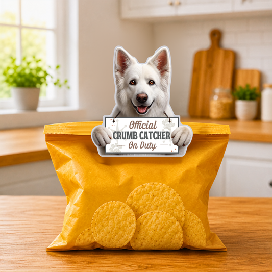 German Shepherd, white, Chip clip