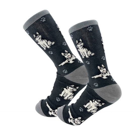 Siberian Husky Socks, Full Body Dog