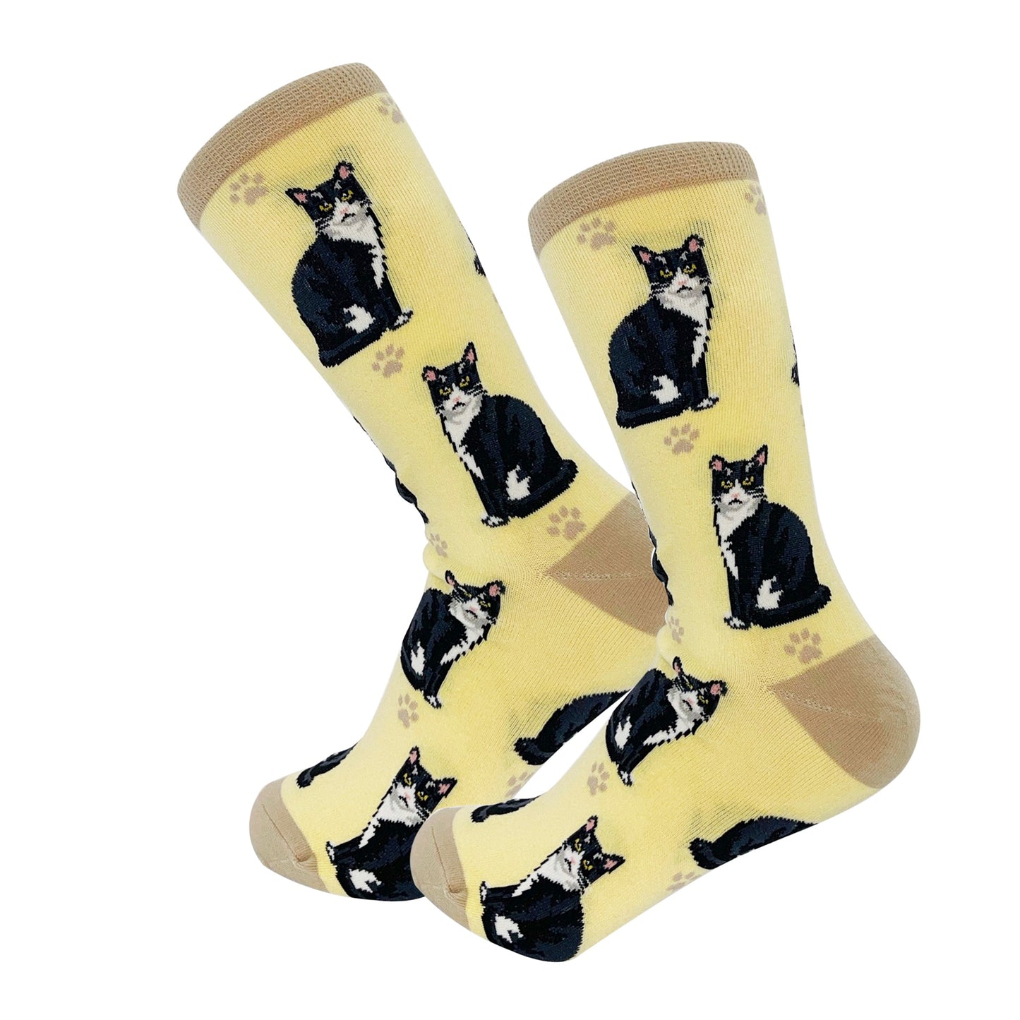 Cat, Black & White, Full Body Socks