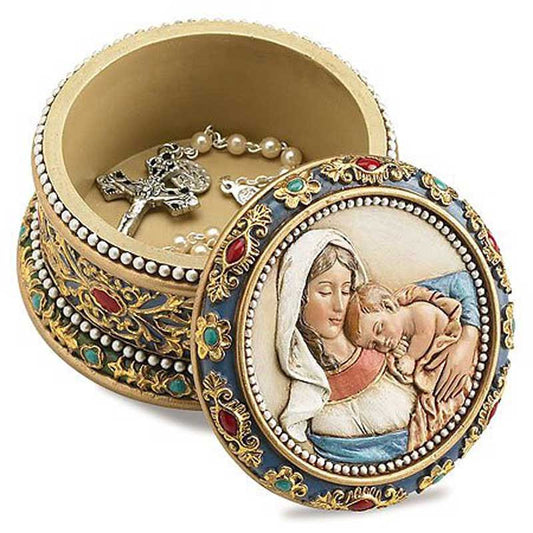 2" Maria Rosary Box
