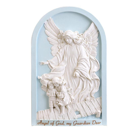 Guardian Angel Wall Plaque - Boy