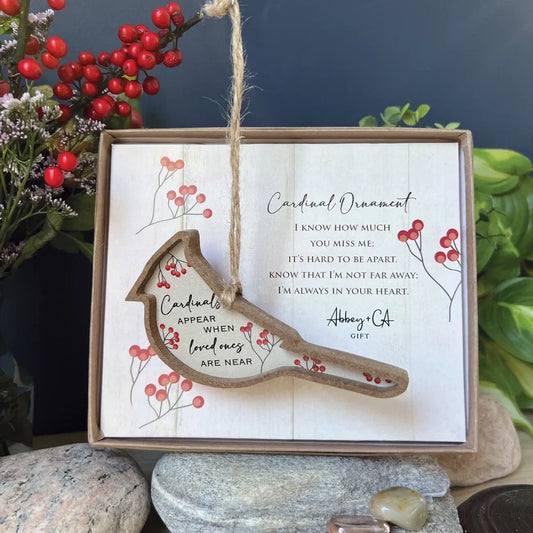 CARDINALS APPEAR CARDINAL ORN W/TWINE, GIFT BOXED