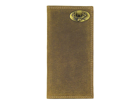 Buck Vintage Tan Leather Secretary Wallet for Men and Women