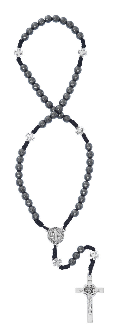Rosary-6mm Hematite Benedict
