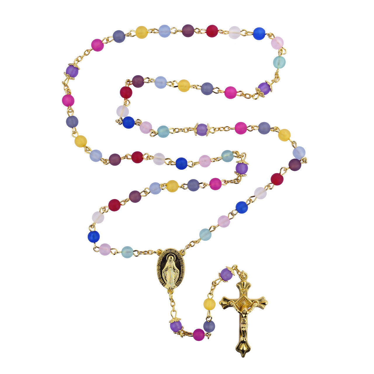 ROSARY 6MM GP MULTI-COLOR MATT ROSARY