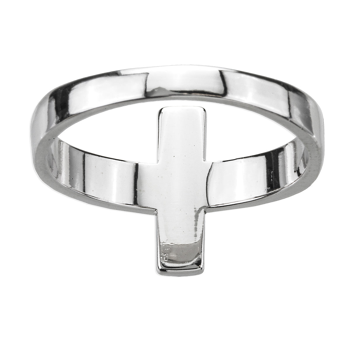 Elegant Sterling Silver Crucifix Ring for Men and Women