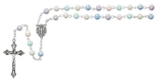 Roary-6MM MULTI PEARL ROSARY
